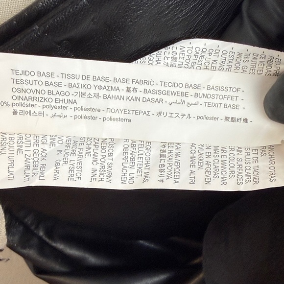 ZARA Black Belted Faux Leather A-Line Midi Skirt XL - Picture 5 of 10